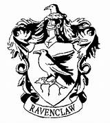 Ravenclaw Crest Potter Harry Coloring Hogwarts Pages Silhouette Logo Transparent Dark Party Mark Gryffindor Slytherin Hufflepuff Fangirl Drawing Stickers Template sketch template