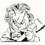 Chucky Coloring Scary Chuckie Dessins Axes Stencil Coloriages Raiponce Coloringhome Xcolorings Horreur Eyball Lineart Dibujos Badass Beau Choses Bonnes Sketch sketch template
