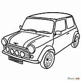 Cars Mini Cooper Classic Draw Retro Drawdoo sketch template