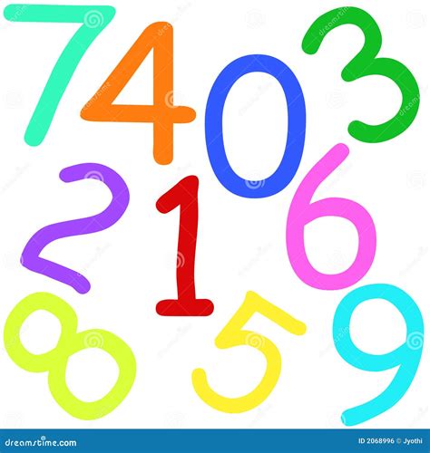 colorful numbers stock illustration illustration  mathematics