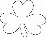 Shamrock Clover Clipart Coloring Leaf Drawing Line Lineart Four Getdrawings Clipartof Clipground sketch template