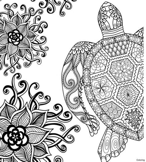 intricate turtle coloring pages sducartelca