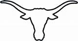 Longhorn Texas Outline Silhouette Clipart Logo University Skull Clip Drawing Cliparts Cowboy Longhorns Ut Cattle Vector Crafts Bull Stencil Cow sketch template