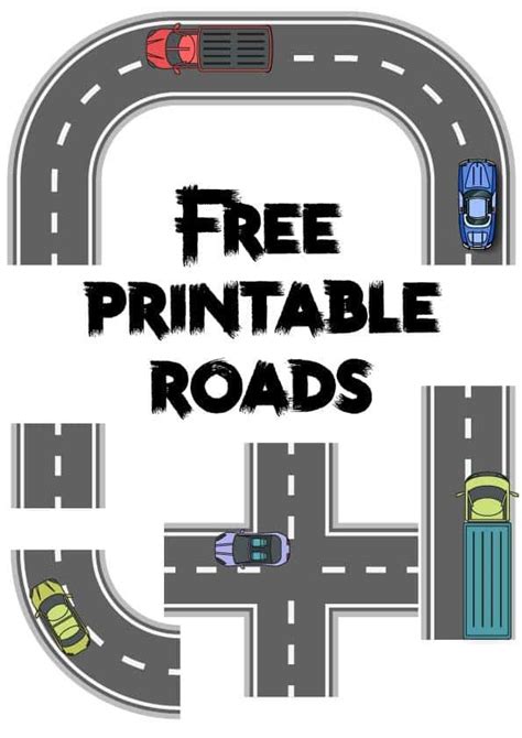 printable roads  toy cars