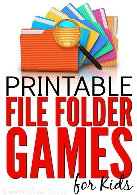 printable file folder games printable world holiday