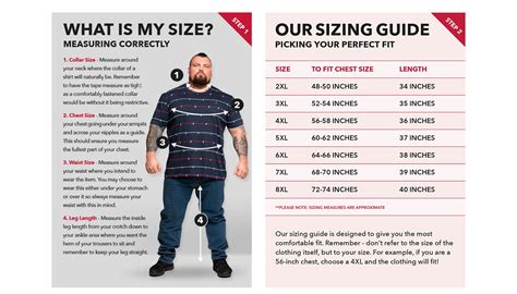 big tall mens size guide big clothing