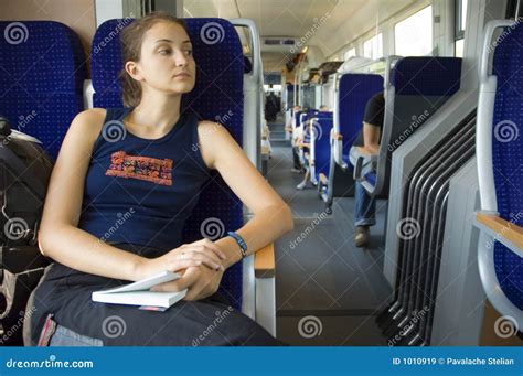 girl on train 8 stock image image of passengers female 1010919