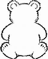 Bear Teddy Outline Printable Template Coloring Teddybear Clipart Bears Pages Preschool Face sketch template