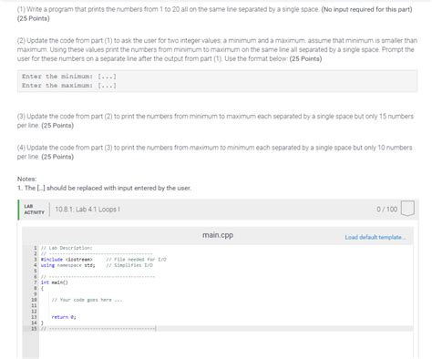 solved  write  program  prints  numbers    cheggcom