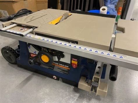 Ryobi Bts21 10” Table Saw With Wheels Stand Slightly Used Condition Ebay