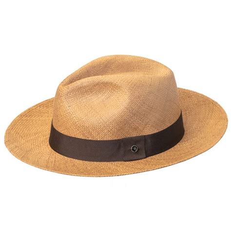 austral hats light brown panama hat  brown band hats unlimited
