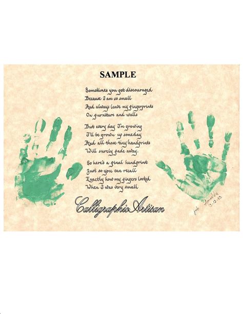 printable handprint poems mothers day grandparents day father