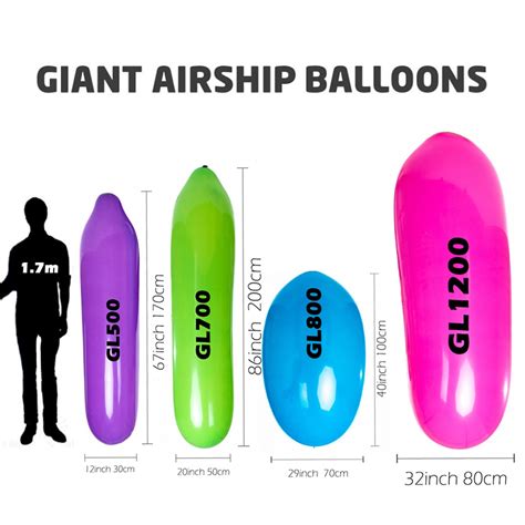 giant zeppelin airship balloon 170cm 220cm gl1200 long rocket riding