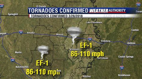 confirmed tornadoes touched  wednesday