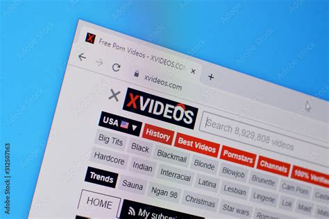 homepage of xvideos website on the display of pc url