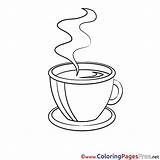 Coffee Coloring Cup Printable Sheets Cliparts Clipart Pages Café Gratuit Divers Sheet Colorier Title sketch template