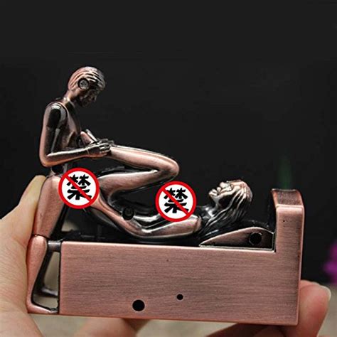 Creative Man With Lady Sex Cigarette Gas Lighter Funny Sex Furnishing