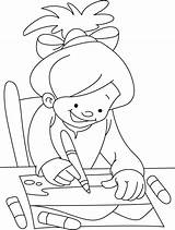 Writing Coloring Pages Kids sketch template