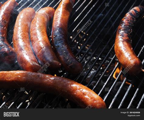 farmer sausages  bbq image photo  trial bigstock