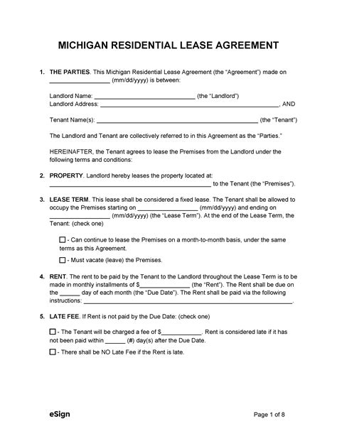 lease agreement printable templates  nora