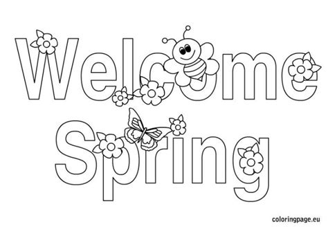 spring printable coloring page