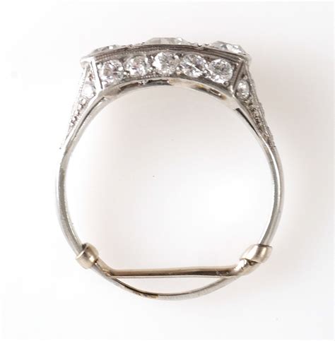platinum diamond estate ring  ctw sold  auction  st