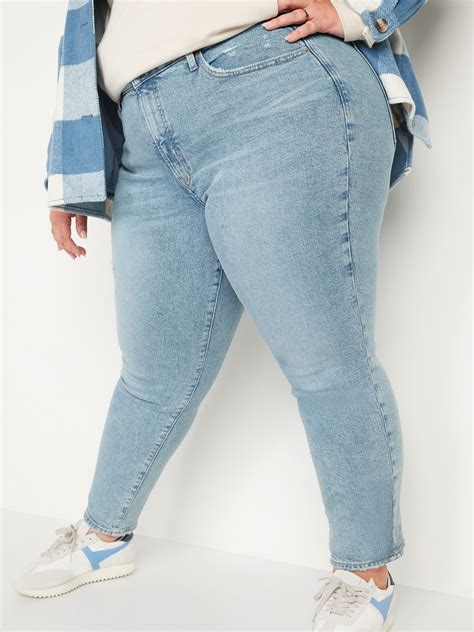 curvy high waisted o g straight jeans for women old navy