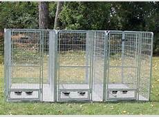 Multiple Welded Wire Dog Kennel System for Three Dogs