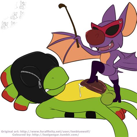 rule 34 anthro bat bondage bound chameleon clothing domination duo