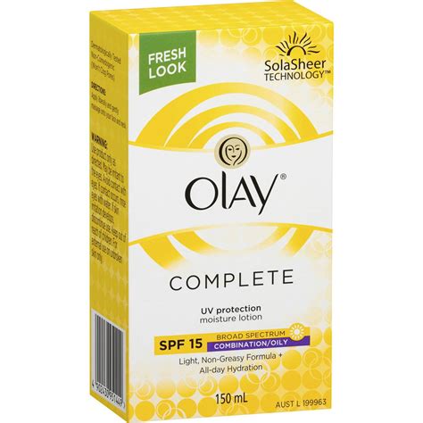 olay complete uv protection combination oily 150ml woolworths