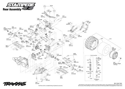 stampede   rear assembly traxxas