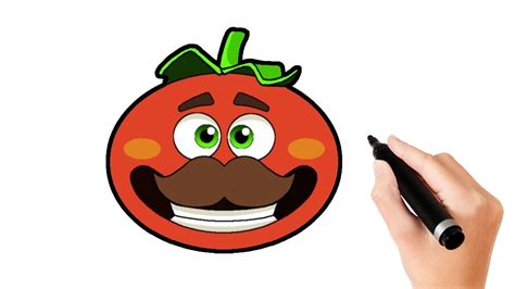 draw tomato head face cool kids art fortnite youtube