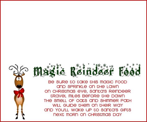 printable reindeer food labels francesco printable