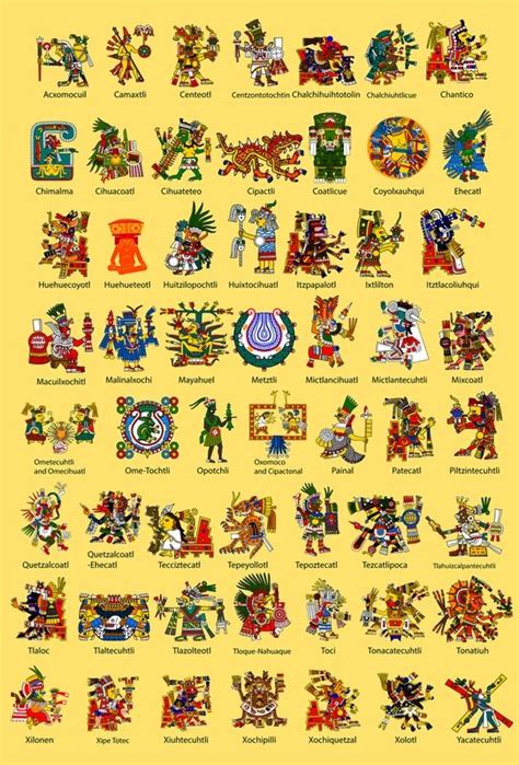 aztec god poster aztec incan and mayan mythology pinterest