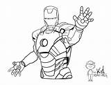 Iron Man Face Coloring Pages Getcolorings Printable sketch template