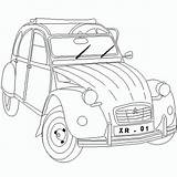 Citroen 2cv Coches Colorear Vehículos Vehiculos Bezoeken Bilderesultater sketch template