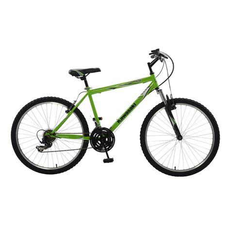 kawasaki  hardtail mountain bike   wheels   frame mens bike  green