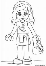 Coloring Friends Lego Olivia Girl Pages Printable sketch template