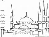 Mosque Masjid Turkey Template Mosques Freecoloringpages источник sketch template