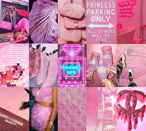 boujee pink aesthetic wall collage kit estetica rosa dorm etsy