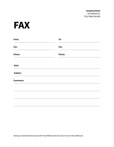 printable fax cover sheet template printable templates