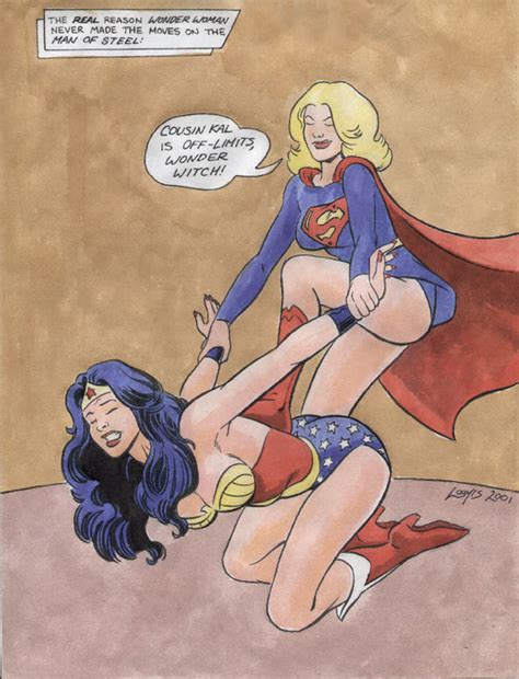 supergirl vs wonder woman superhero catfights female wrestling