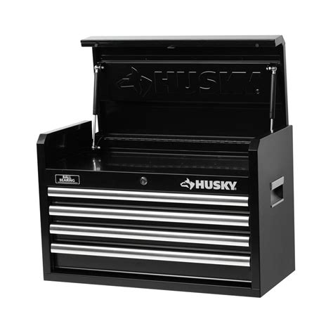 Husky 26 In W 4 Drawer Tool Chest Black H4ch1r The Home Depot