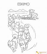 Coloring Eskimo Igloo Pages Date Kids sketch template