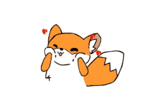 Cute Fox Rubbing Its Cheeks Animation 