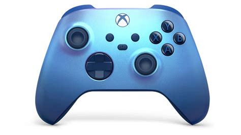 aqua shift xbox controller revealed features  shiny blue color