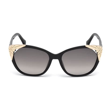 roberto cavalli women s cat eye sunglasses shiny