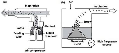 schematic illustration   typical  jet nebulizer  ultrasonic  scientific