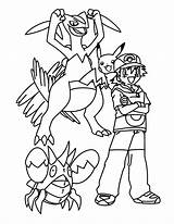 Pokemon Coloring Pages Advanced Sceptile Color Picgifs Print Getcolorings Fairy Cartoon Groups sketch template