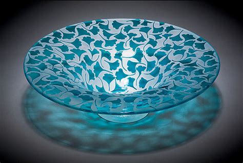 Ginkgo Bowl By Lisa Tate Art Glass Bowl Artful Home